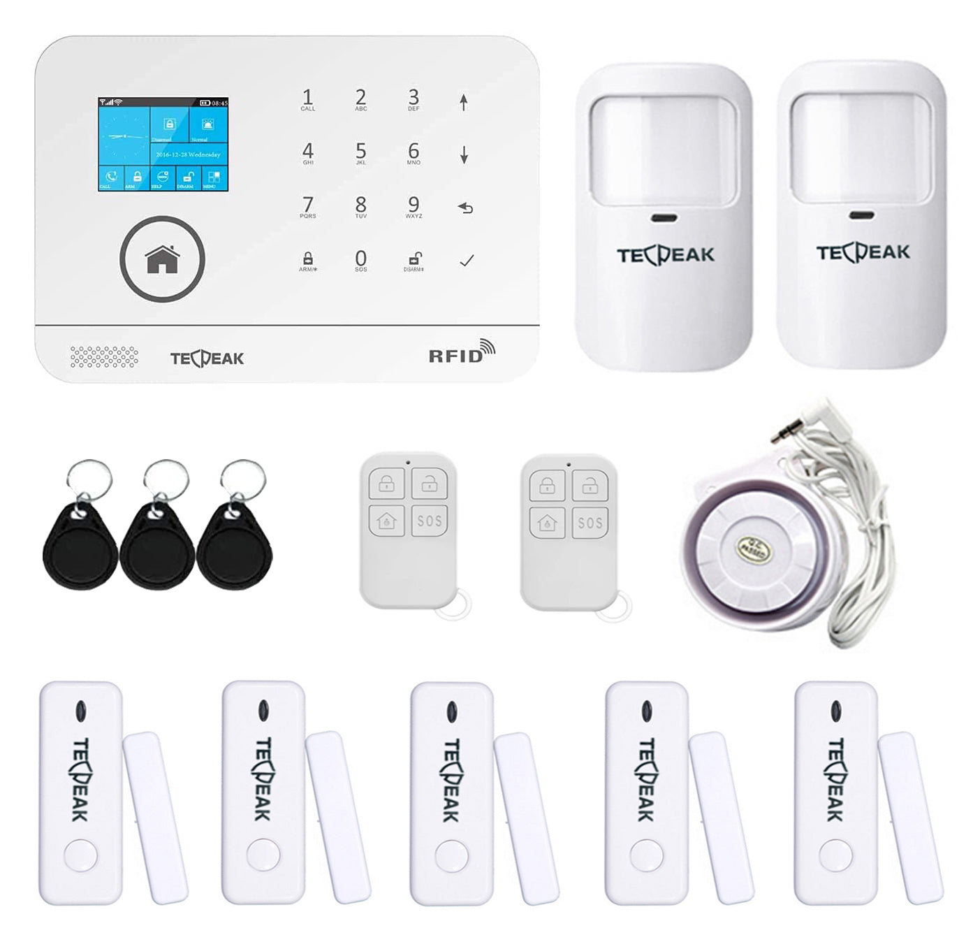 A4 - WiFi / GSM Smart Home Alarm (Blanco)